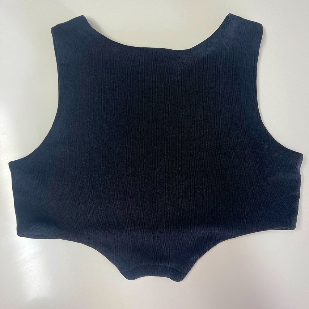 White Fox Black crop top
